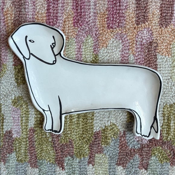 🐩Anthropologie Pet Study Trinket Dish Dachshund Dog Leah Reena Goren Ceramic - Picture 3 of 16